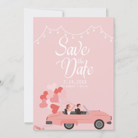 Kathedraal Save the Date Uitnodiging voor een brui (Voorkant)