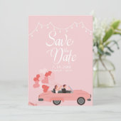 Kathedraal Save the Date Uitnodiging voor een brui (Staand voorkant)