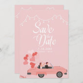 Kathedraal Save the Date Uitnodiging voor een brui (Voorkant / Achterkant)