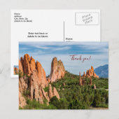Kathedraal Spires-formaties Colorado Dank je Briefkaart (Voorkant / Achterkant)