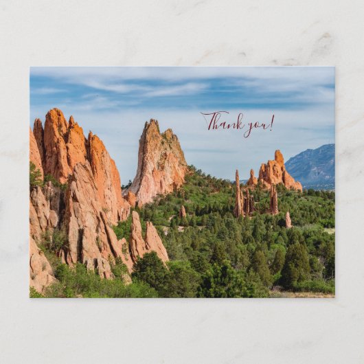 Kathedraal Spires-formaties Colorado Dank je Briefkaart (Voorkant)