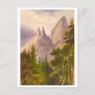 Kathedraal Spires Yosemite Vintage Prang Lithograa Briefkaart