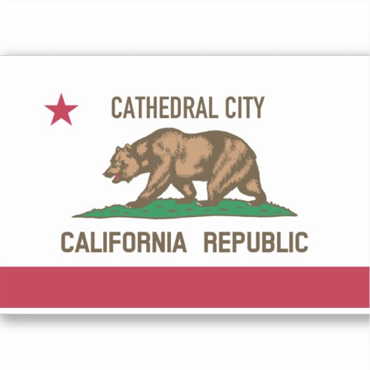 Kathedraal Stad CA Sticker (Voorkant)