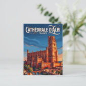 Kathedraal van Albi Frankrijk Briefkaart (Staand voorkant)