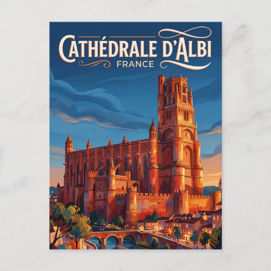 Kathedraal van Albi Frankrijk Briefkaart (Voorkant)