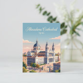 Kathedraal van Almudena Spanje Briefkaart (Staand voorkant)