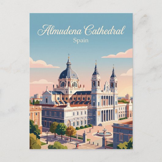 Kathedraal van Almudena Spanje Briefkaart (Voorkant)