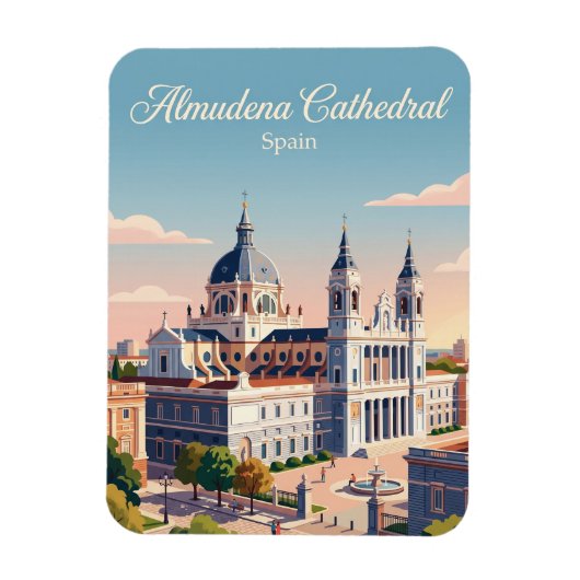 Kathedraal van Almudena Spanje Magneet (Verticaal)