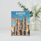 Kathedraal van Amiens Frankrijk Briefkaart (Staand voorkant)
