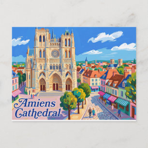 Kathedraal van Amiens Frankrijk Briefkaart