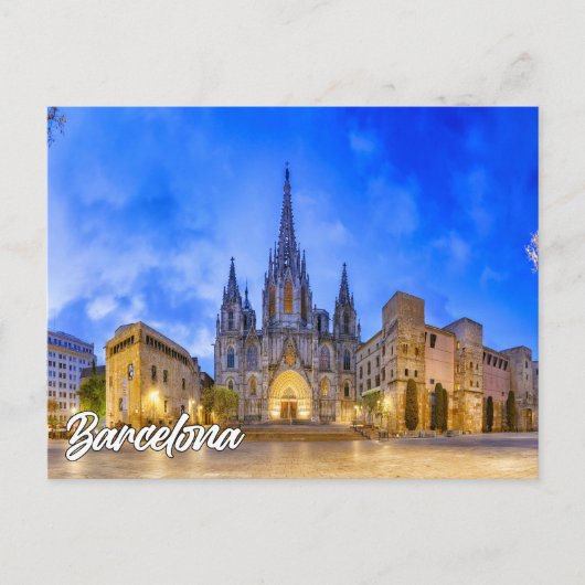 Kathedraal van Barcelona, Barcelona, Spanje Briefkaart (Voorkant)