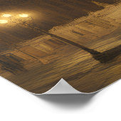 Kathedraal van Barcelona bij Night van Gogh Stijl Poster (Hoek)