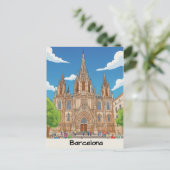 Kathedraal van Barcelona Briefkaart (Staand voorkant)