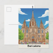 Kathedraal van Barcelona Briefkaart (Voorkant / Achterkant)