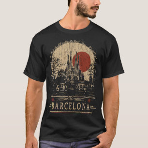 Kathedraal van Barcelona  Red Sun Architecture T-shirt