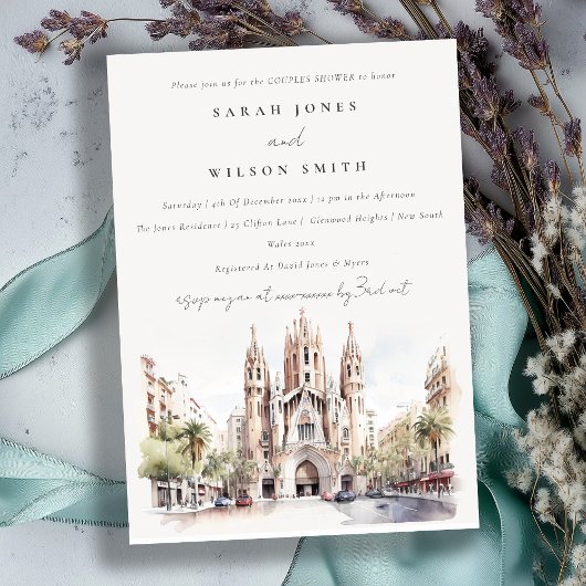 Kathedraal van Barcelona Spanje Koppels Douche Kaart