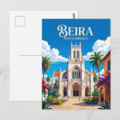 Kathedraal van Beira Mozambique Briefkaart (Voorkant / Achterkant)