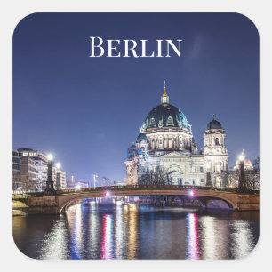 Kathedraal van Berlijn in Berlijn, Duitsland Vierkante Sticker