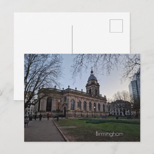 Kathedraal van Birmingham Briefkaart (Voorkant / Achterkant)