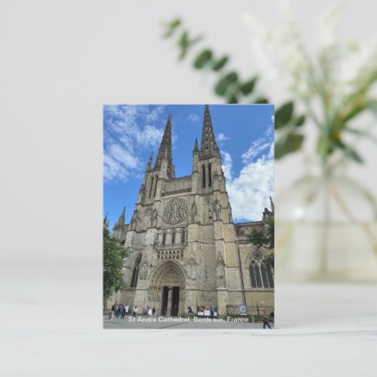 Kathedraal van Bordeaux (Saint-André de Bordeaux) Feestdagenkaart (Staand voorkant)