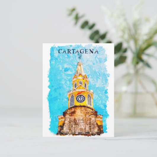 Kathedraal van Cartagena Colombia Briefkaart (Staand voorkant)