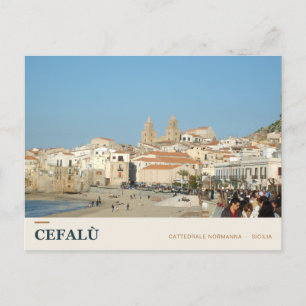 Kathedraal van Cefalù vanaf de Lungomare Briefkaart