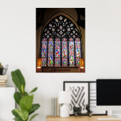 Kathedraal van de Kerk van West-Glas in lood Poster (Thuiskantoor)