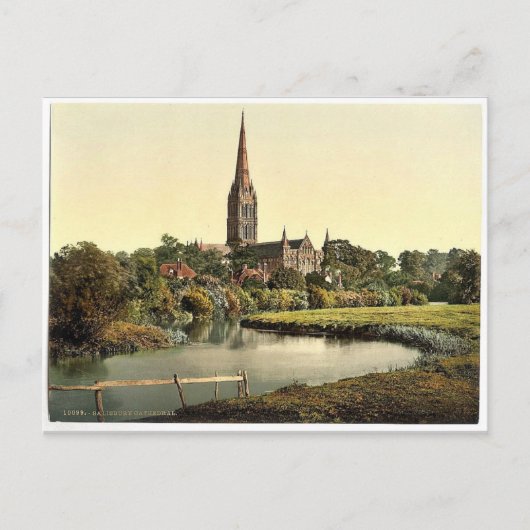 Kathedraal van de rivier Salisbury, Engeland, zeld Briefkaart (Voorkant)
