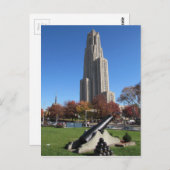 Kathedraal van de Universiteit van Pittsburgh Briefkaart (Voorkant / Achterkant)