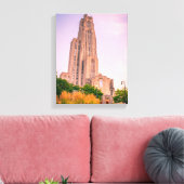 Kathedraal van de Universiteit van Pittsburgh Canvas Afdruk (Insitu (Woonkamer))