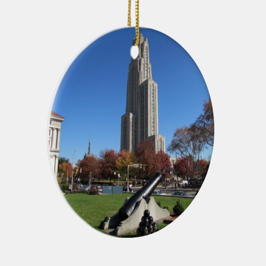 Kathedraal van de Universiteit van Pittsburgh Keramisch Ornament (Rechts)