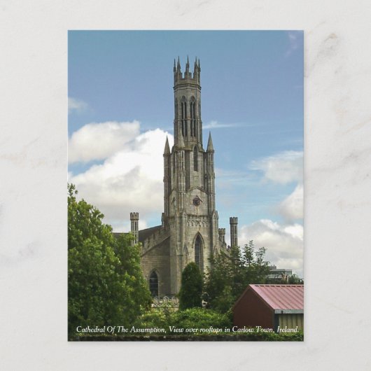 kathedraal van de veronderstelling, Carlow Town Briefkaart (Voorkant)
