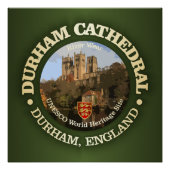 Kathedraal van Durham (rood) Perfect Poster (Voorkant)