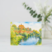 Kathedraal van Havelberg uitzicht aquarell havella Feestdagenkaart (Staand voorkant)