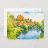 Kathedraal van Havelberg uitzicht aquarell havella Feestdagenkaart (Voorkant / Achterkant)