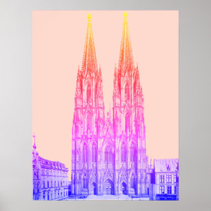 Kathedraal van Keulen 1911 - Kölner Dom pastel Poster