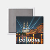 Kathedraal van Keulen Duitsland Nachtreizen Magneet (Voorkant / Achterkant)