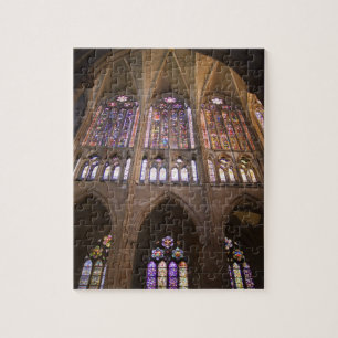 Kathedraal van Leon, interieur glas-in-loodramen Legpuzzel