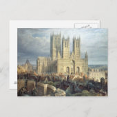 Kathedraal van Lincoln uit het noordwesten, c.1850 Briefkaart (Voorkant / Achterkant)