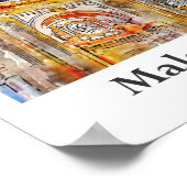 Kathedraal van Malaga Spanje Reis Waterverf Poster (Hoek)