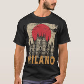Kathedraal van Milaan Italiaans Architectuurkunst T-shirt (Voorkant)