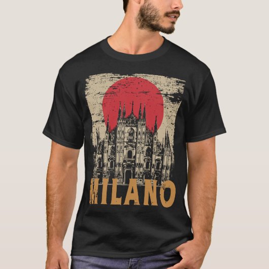 Kathedraal van Milaan  Italiaans Architectuurkunst T-shirt (Voorkant)