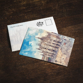 Kathedraal van Milaan Italië Waterverf Briefkaart