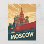 Kathedraal van Moskou Retro Briefkaart (Voorkant)