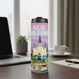 Kathedraal van New Orleans Reis Thermische Bekerko Thermosbeker