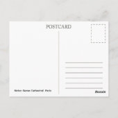 Kathedraal van Notre-Dame Briefkaart (Achterkant)