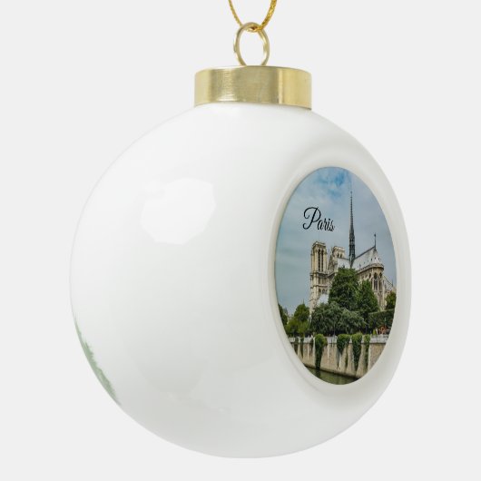 Kathedraal van Notre Dame in Parijs Keramische Bal Ornament (Links)