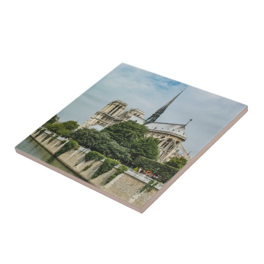 Kathedraal van Notre Dame in Parijs Tegeltje (Zijkant)