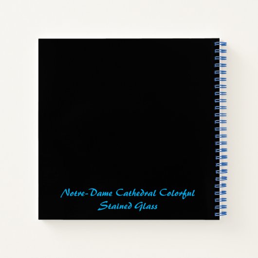 Kathedraal van Notre-Dame, kleurrijk Glas in lood Notitieboek (Achterkant)