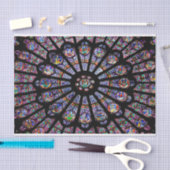 Kathedraal van Notre-Dame, kleurrijk Glas in lood Tissuepapier (Craft)